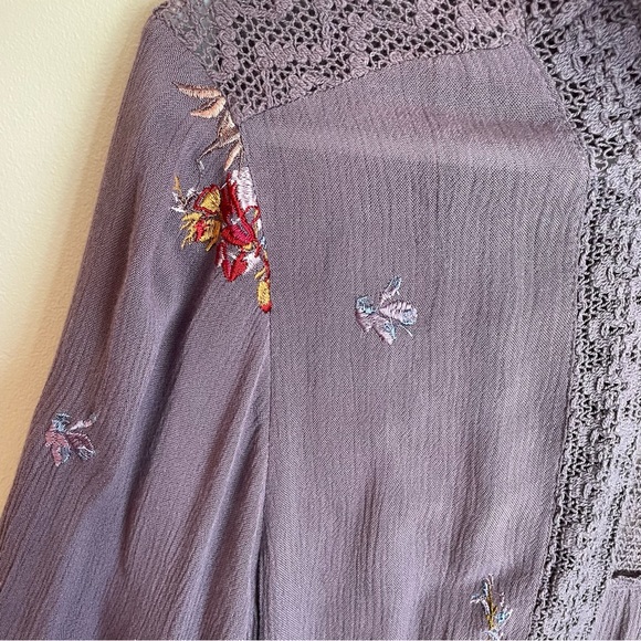 Sundance Anastasia Floral Embroidered Kimono in Dusty Purple Boho Size Small - Picture 16 of 16
